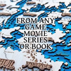 Custom Map Gift 3D Engraved on Wood - Personalized Wooden Wall Art ...