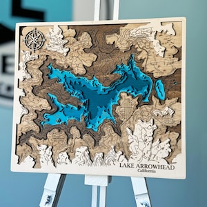 Custom Map Gift 3D Engraved on Wood - Personalized Wooden Wall Art ...