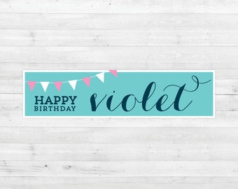 Editable Custom Birthday Banner Posters Birthday Celebration Sign Birthday Party Decoration Party Banner Download Printable Template Corjl