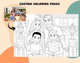 Custom Coloring Book Pages | Personalized Coloring Sheets | Kids Activity Printable | Custom Name Coloring Pages | DIY Coloring Book Gift