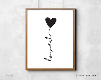 Typography Wall Art Print, Minimalist Quote Poster, Black and White Printable Art, Home Decor, Inspirational Wall Art, Digital Download