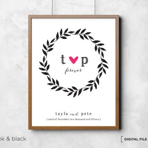Custom Wedding Wall Art Love Poster Love Printable Love Sign Printable Wall Art Digital Print Download Printable Template Corjl