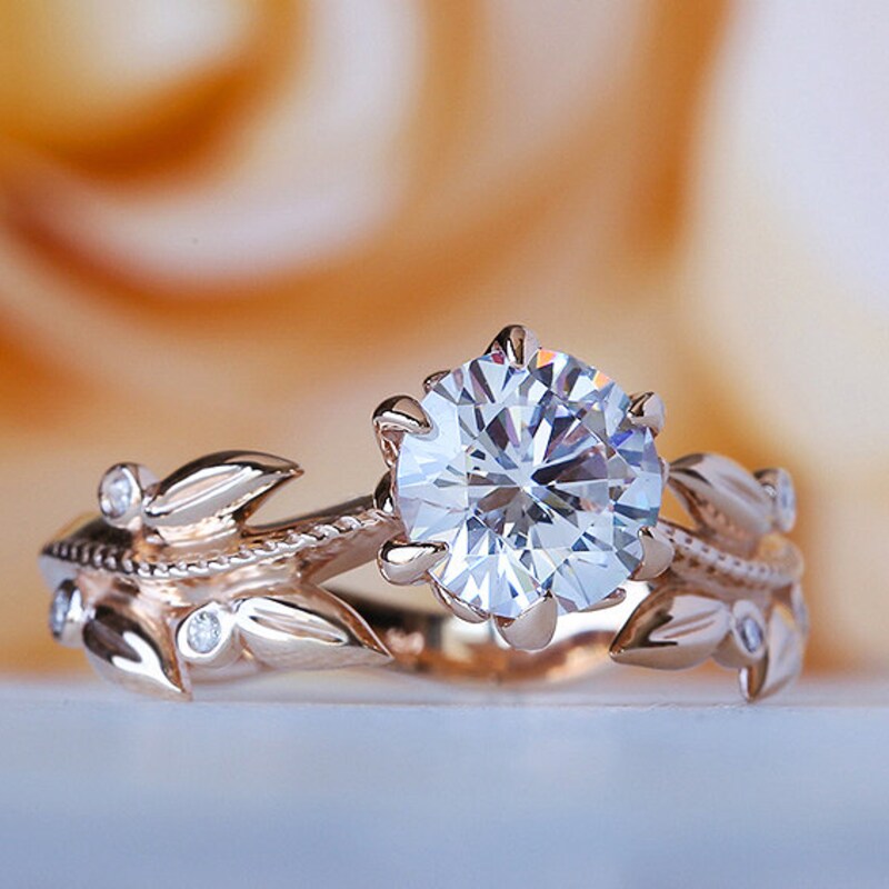 Unique Flower Rings Flower Engagement Ring - Etsy