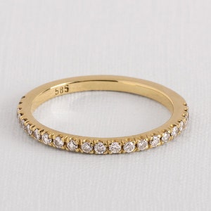 Diamond Wedding Band, Womens Wedding Band, Gold Eternity Ring, Eternity Diamond Ring, Eternity Diamond Band, Half Diamond Band, Diamond band