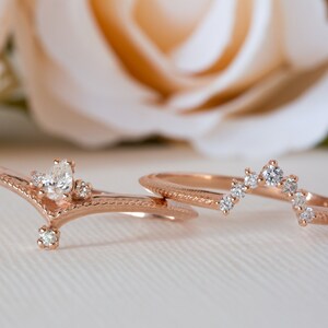 Unique Diamond Ring, Pear Diamond Ring, Antique Engagement Ring, Alternative Engagement Ring, Filigree Engagement Ring, Edwardian Ring, 18K image 8