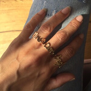 Gold Name Ring, Personalized Name Ring, Personalized Ring, Custom Name Ring, 14k Solid Gold Ring, Name Ring, Stackable Name Ring, 14K Name image 8