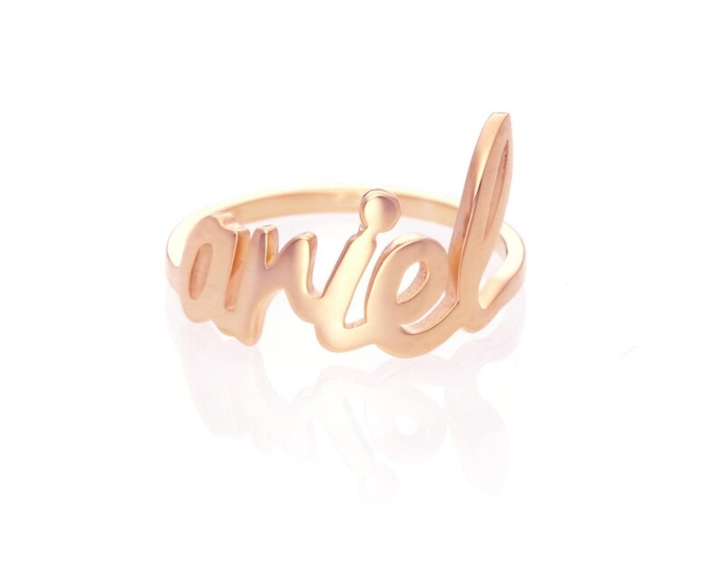 Gold Name Ring, Personalized Name Ring, Personalized Ring, Custom Name Ring, 14k Solid Gold Ring, Name Ring, Stackable Name Ring, 14K Name image 5