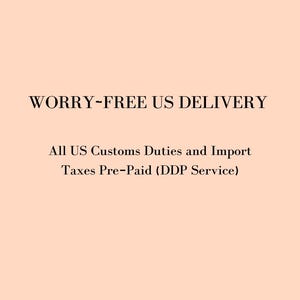 Worry-free US delivery: All US Customs duties and import taxes pre-paid (ddp service)