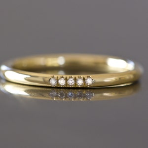 Diamond Band, Stackable Diamond Ring, Stackable Diamond Band, Thin Wedding Band, Half Eternity Band, Thin Diamond Ring, Thin Diamond Band