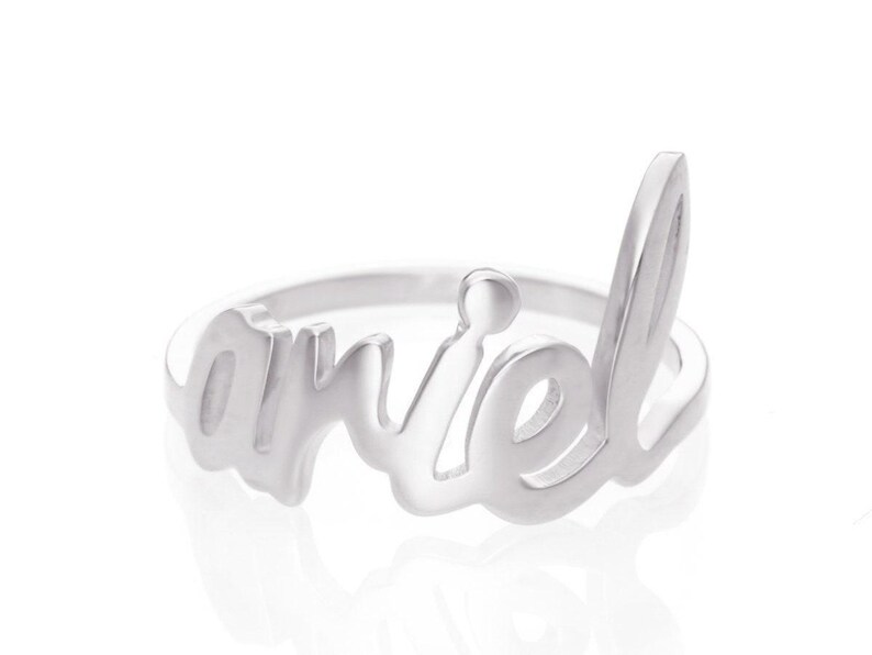 Gold Name Ring, Personalized Name Ring, Personalized Ring, Custom Name Ring, 14k Solid Gold Ring, Name Ring, Stackable Name Ring, 14K Name image 4