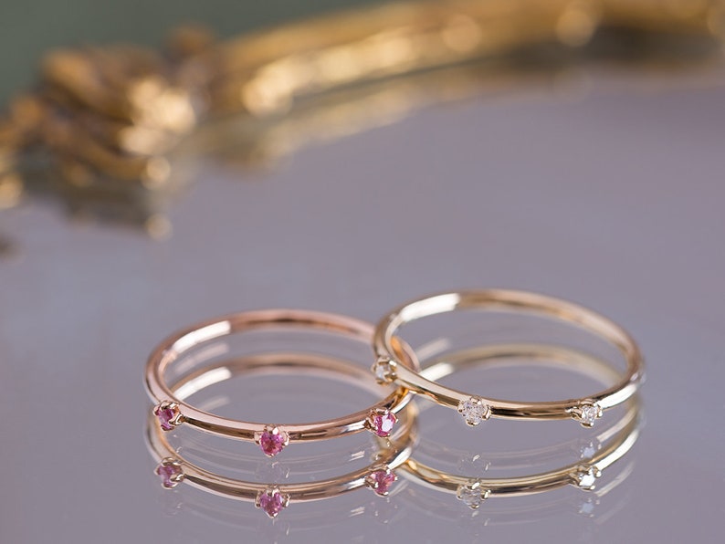 Dainty Wedding Ring Dainty Diamond Ring Dainty Wedding Band Diamond