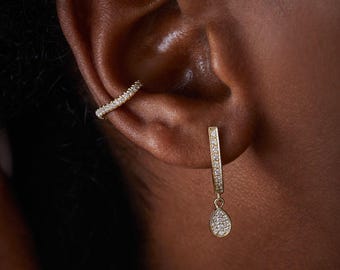 14K Gold Piercing, Conch Ear Cuff, Cartilage Ear Cuff, Non Pierced Ear Cuff, 14K Ear Cuff, Solid Gold Piercing, Gold Ear Bar, 14K Ear Wrap
