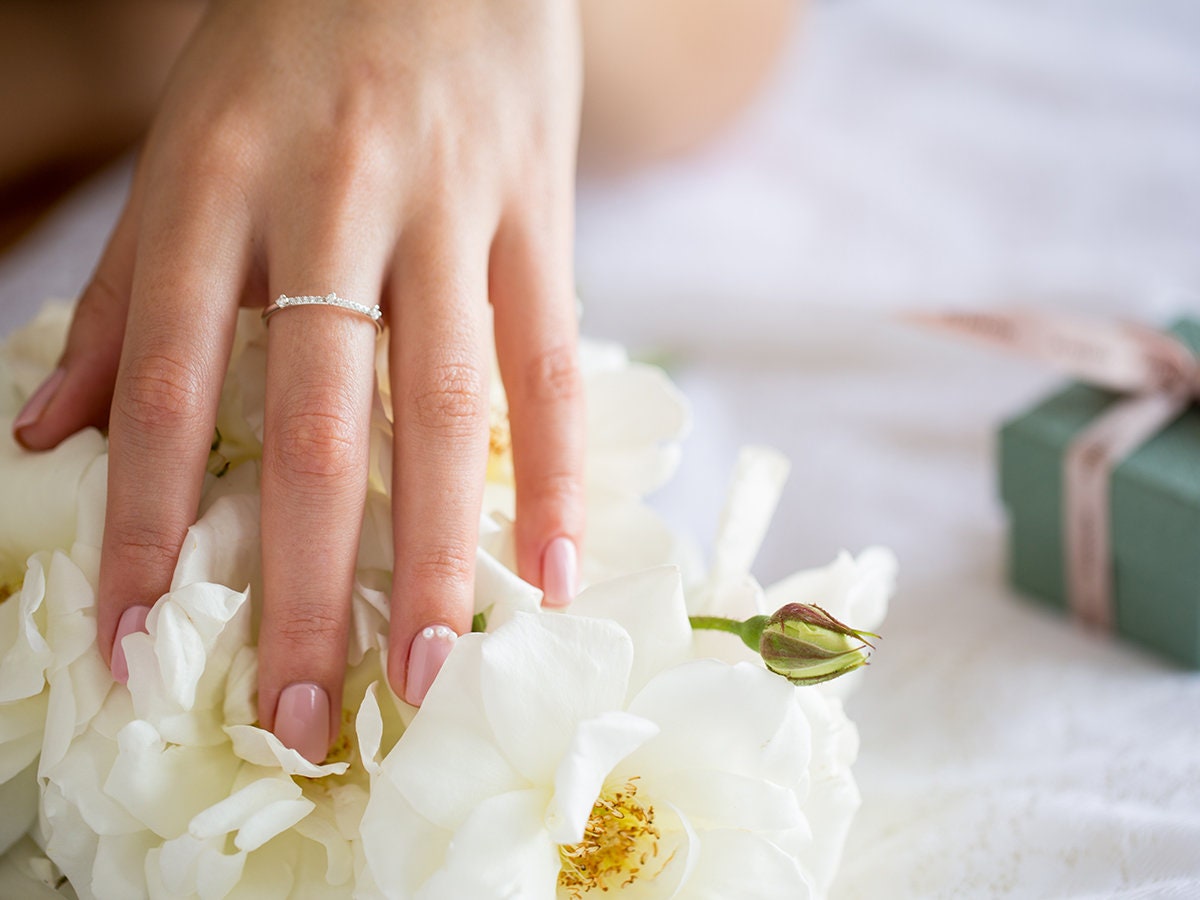 Half Eternity Ring Half Diamond ring Half Eternity Band | Etsy