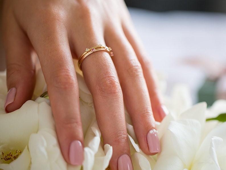 Dainty Wedding Ring Dainty Diamond Ring Dainty Wedding Band Diamond