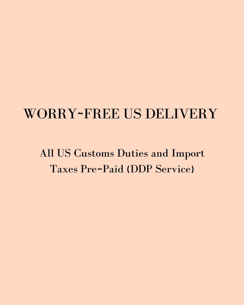 Worry-free US delivery: All US Customs duties and import taxes pre-paid (ddp service)
