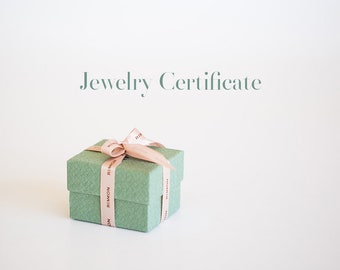 Jewelry Certificate