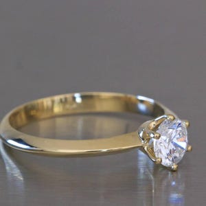 Prongs Engagement Ring, Prong Ring, 6 Prong Engagement Ring, Classic Solitaire Engagement Ring, Classic Diamond Ring, Solitaire Diamond Ring image 2