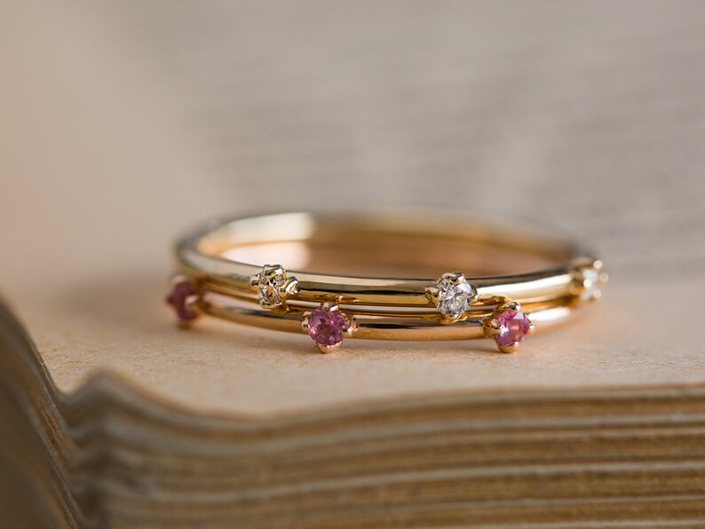 Dainty Wedding Ring Dainty Diamond Ring Dainty Wedding Band Diamond