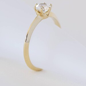 Prongs Engagement Ring, Prong Ring, 6 Prong Engagement Ring, Classic Solitaire Engagement Ring, Classic Diamond Ring, Solitaire Diamond Ring image 9