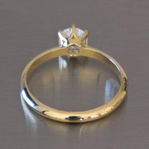 Prongs Engagement Ring, Prong Ring, 6 Prong Engagement Ring, Classic Solitaire Engagement Ring, Classic Diamond Ring, Solitaire Diamond Ring image 5