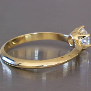 Prongs Engagement Ring, Prong Ring, 6 Prong Engagement Ring, Classic Solitaire Engagement Ring, Classic Diamond Ring, Solitaire Diamond Ring image 4