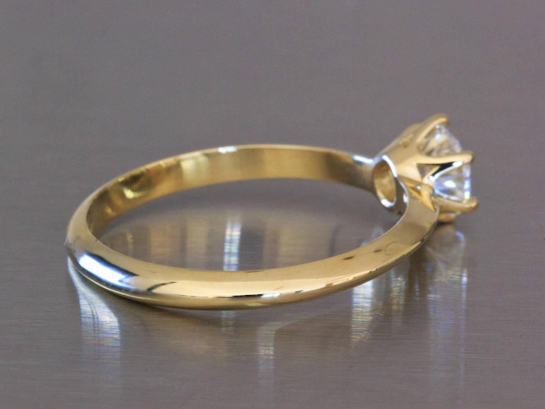 Prongs Engagement Ring, Prong Ring, 6 Prong Engagement Ring, Classic Solitaire Engagement Ring, Classic Diamond Ring, Solitaire Diamond Ring image 4
