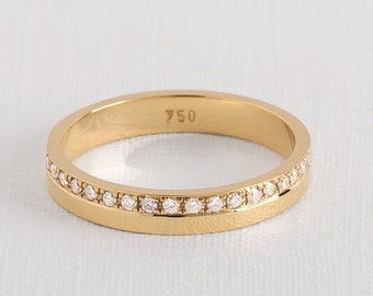 Diamond Band, Eternity Ring, Eternity Band, Eternity Diamond Band, Diamond Wedding Band, Gold Eternity Band, Thin Diamond Band, 18K, 14K