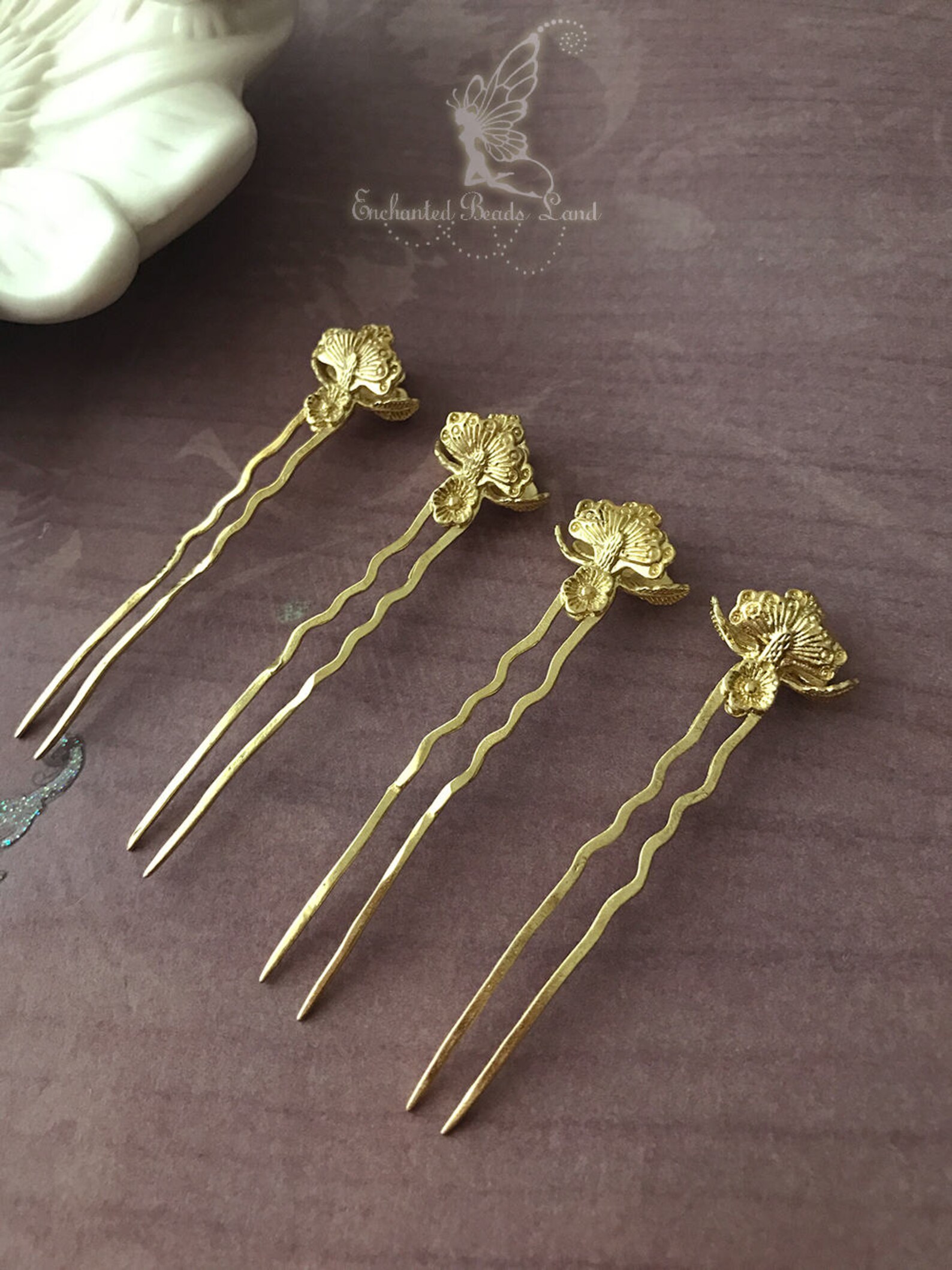 1pcs Vintage Style Brass Hair Picks Hair Forks Hairs Pins Hair Etsy