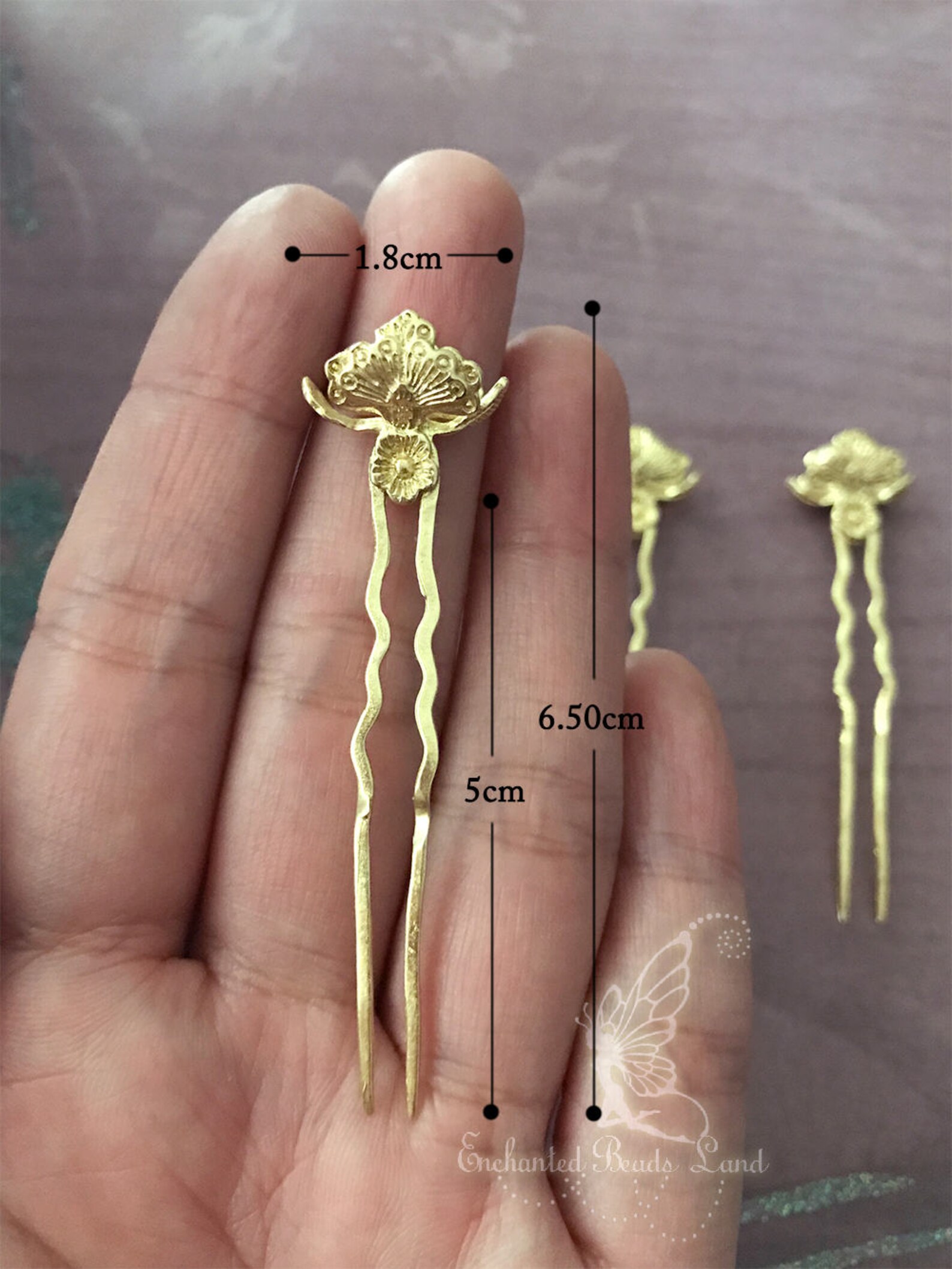 1pcs Vintage Style Brass Hair Picks Hair Forks Hairs Pins Hair Etsy