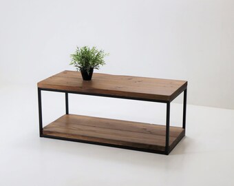 Industrial rustic tv stand - Solid Wood & Steel