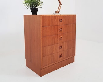 Vintage Chest of Drawers / Small Filing Cabinet / Craft Cabinet - Danish 1970s Retro