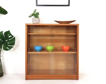 Vintage Display Cabinet / Shelving Unit - Mid Century Danish Influence Retro - Rare