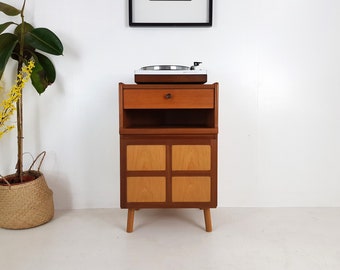 Vintage Record Cabinet 1970s - Danish Influence Retro