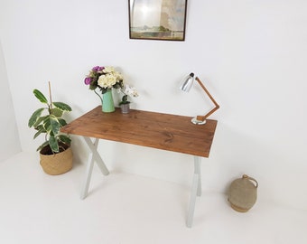 Rustic Desk - Solid Wood - Farmhouse Vintage