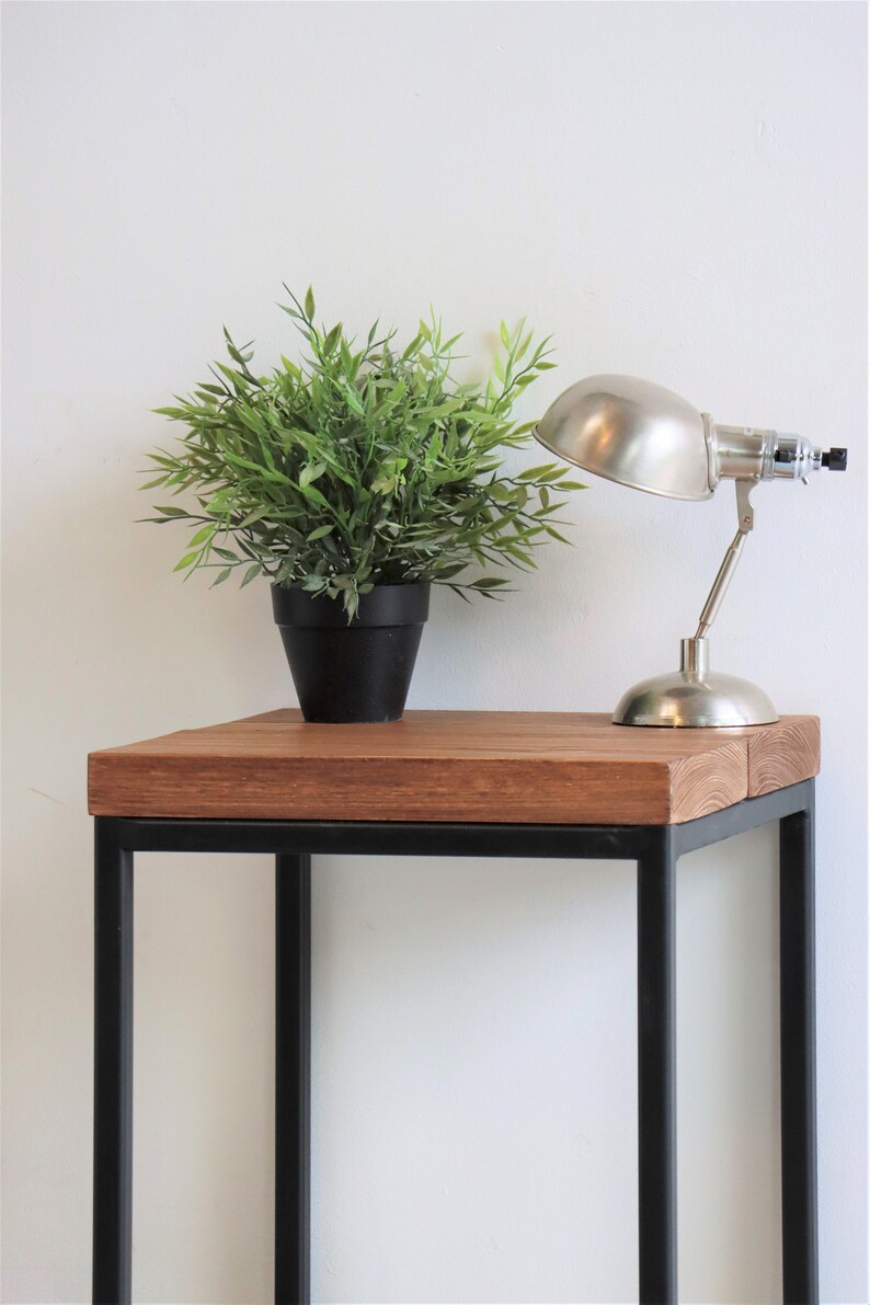 Bedside Table Side table Solid Wood Industrial Retro Rustic image 4