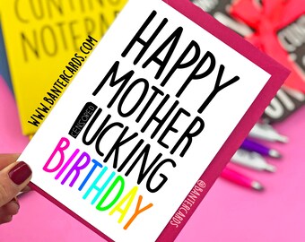 Happy Mother F**king Birthday To You - Plain FB, funny cards,banter cards,banter birthday,friend birthday,funny birthday,best friend card