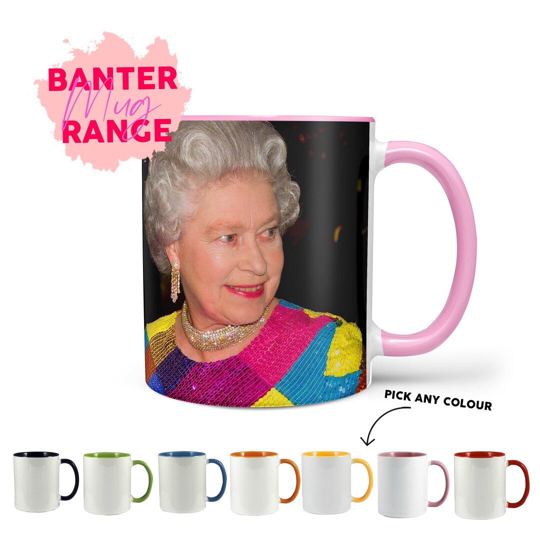 The Queen Sequin Outfit Mug,queen Elizabeth, the Queen, Royal Family