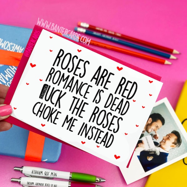 Roses Are Red Card Etsy