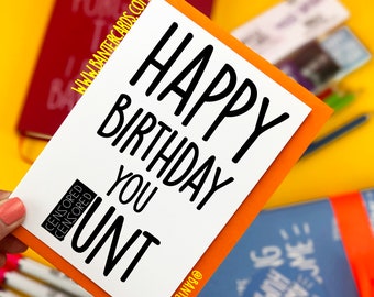 Happy Birthday You C**t - Confetti FB, funny cards,banter cards,banter birthday,friend birthday,happy birthday,c word,best friend birthday