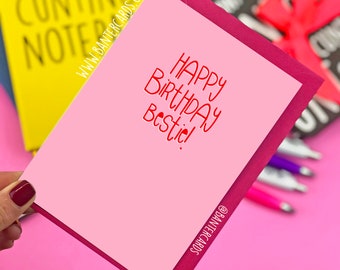 Happy Birthday Bestie,banter cards,funny cards,birthday cards,funny gifts,funny birthday card,best friend birthday card,best friends card