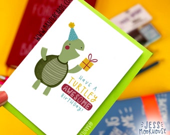 Have a turtley awesome birthday JM,banter cards,funny cards,birthday cards,funny gifts,funny birthday card,best friend birthday card