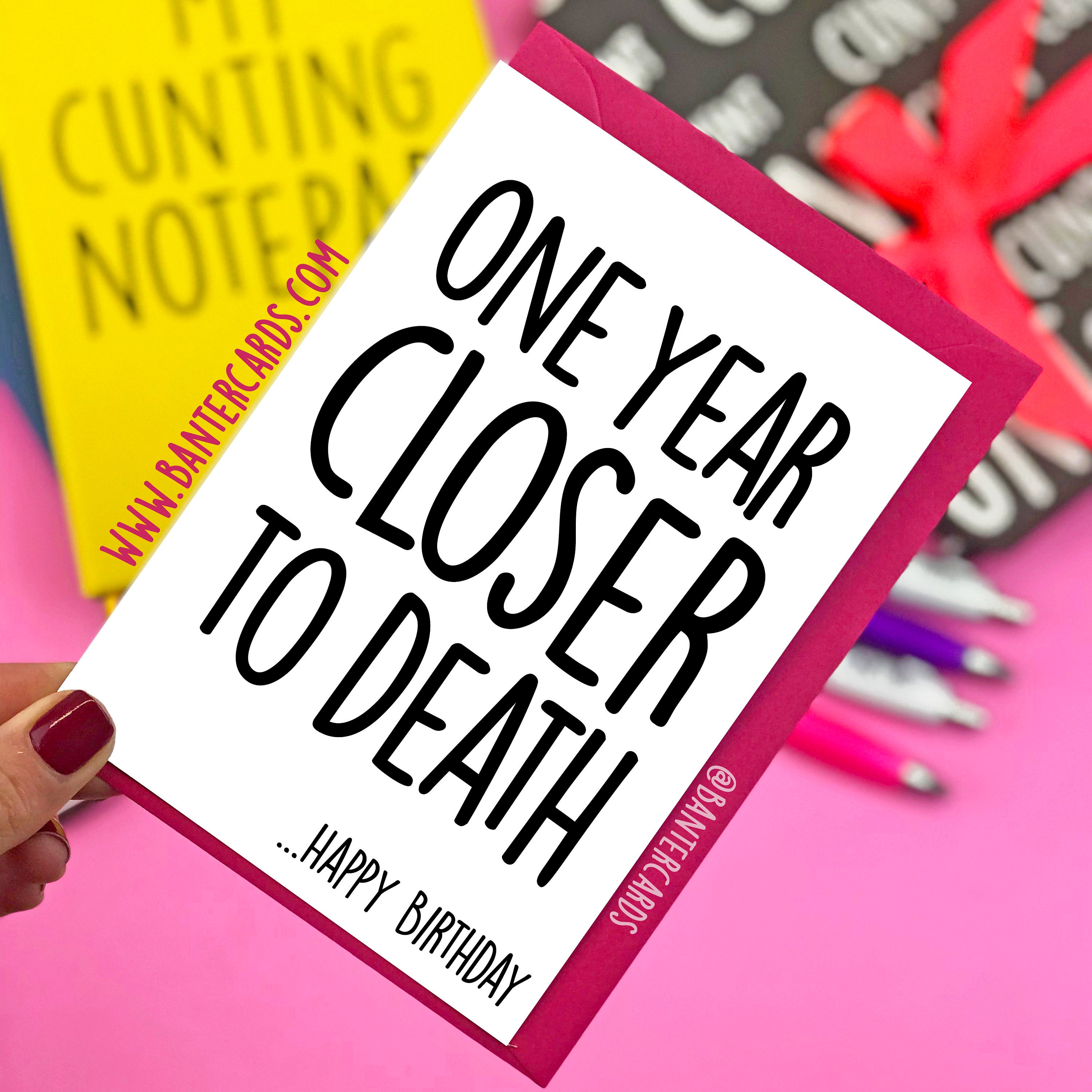 One Year Closer To DeathHappy Birthday Plain FB funny Etsy