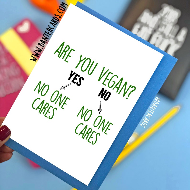 Are you vegan FB card funny christmas cards banter cards image 0