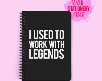 I used to work with legends Paperback Notepad,stationery,banter cards,banter gifts,diary,notepad,funny notepad,funny gift,leaving job gift