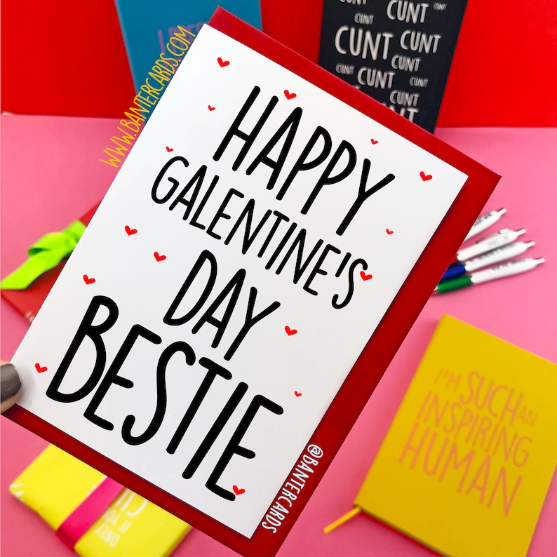 Happy Galentine's Day Bestie hearts FBfunny Etsy