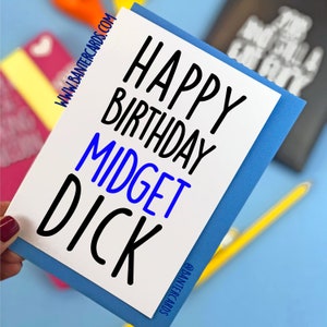 Happy Birthday Midget D**k - Plain FB, Funny Cards,banter Cards,banter ...