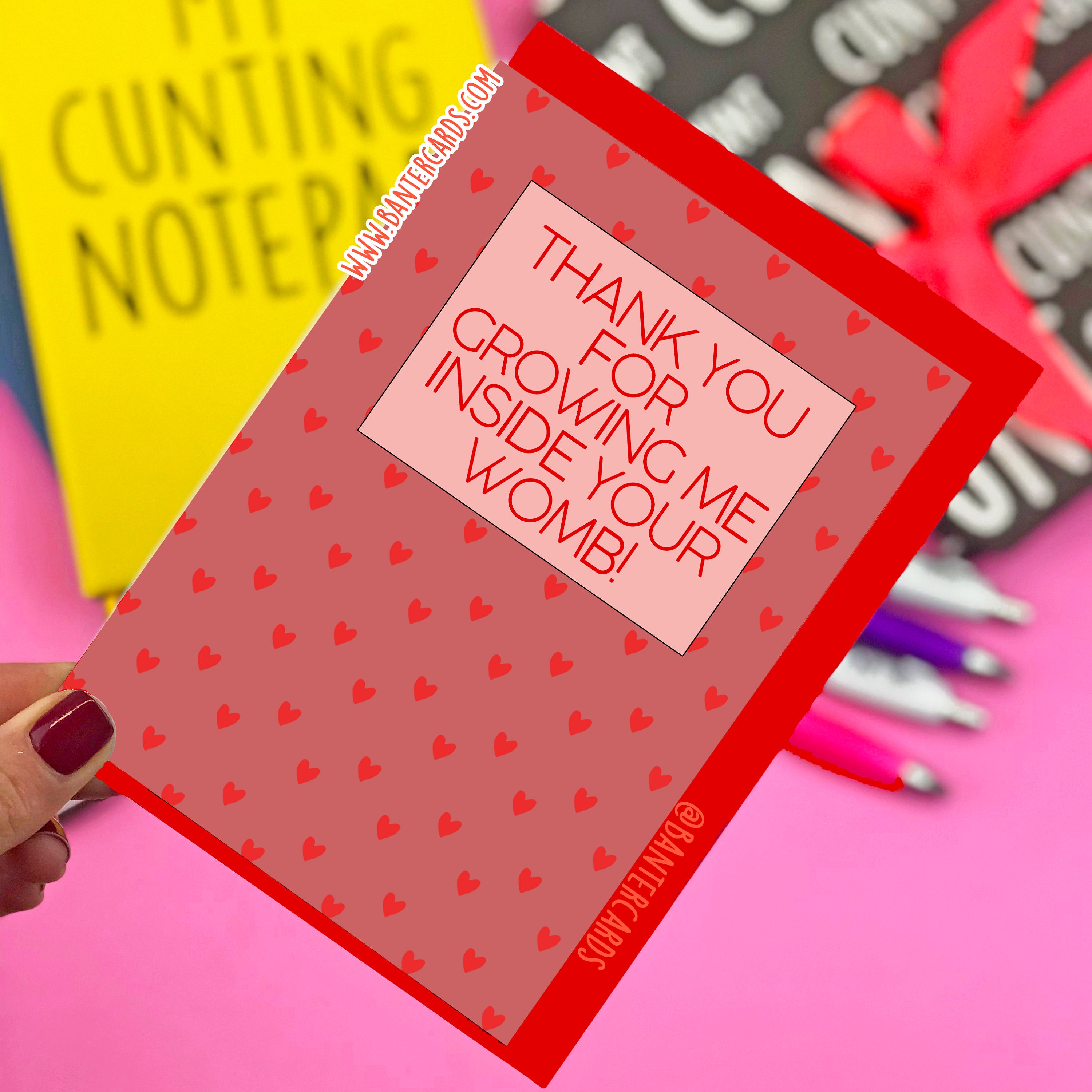 Thank You for Growing Me Inside Your Wombmum Cardfunny - Etsy