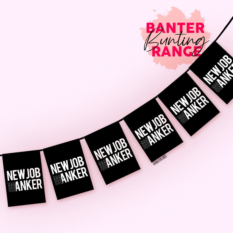 Guinness Slagter Ulempe New Job ankerbuntingfunny Bannerleaving Job Bannerbanter - Etsy