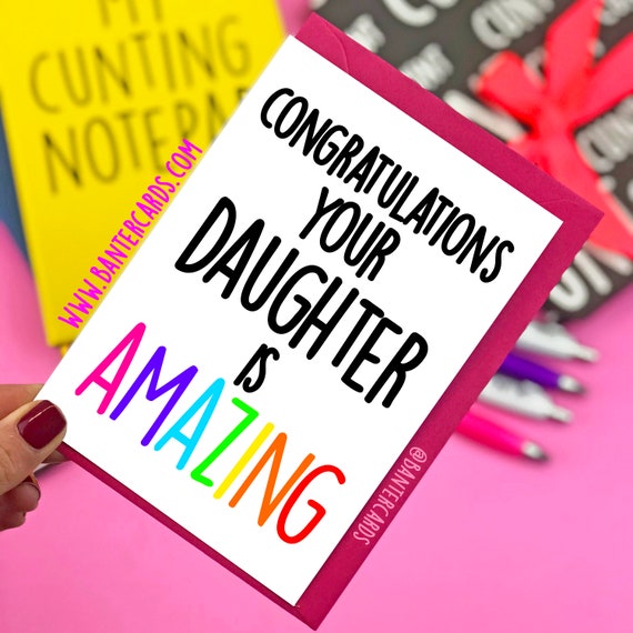 Congratulations Your Daughter Is Amazing Plain Fb Funny Etsy