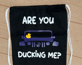 Bolsa de pato, bolso de pato, Wrangler Ducks, bolsa de pato de goma, soporte para pato, bolsa de pato, cordón, regalo de Navidad, envío gratis, personalizado
